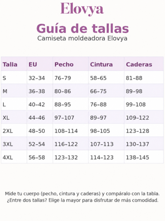 Camiseta moldeadora Elovya