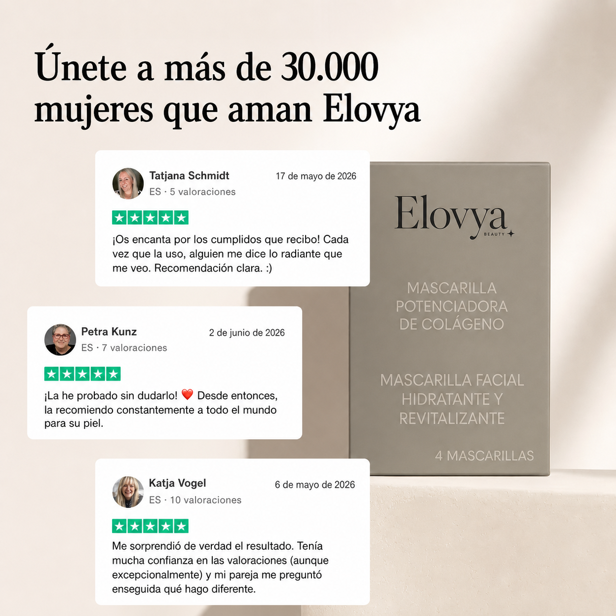 Mascarilla potenciadora de colágeno