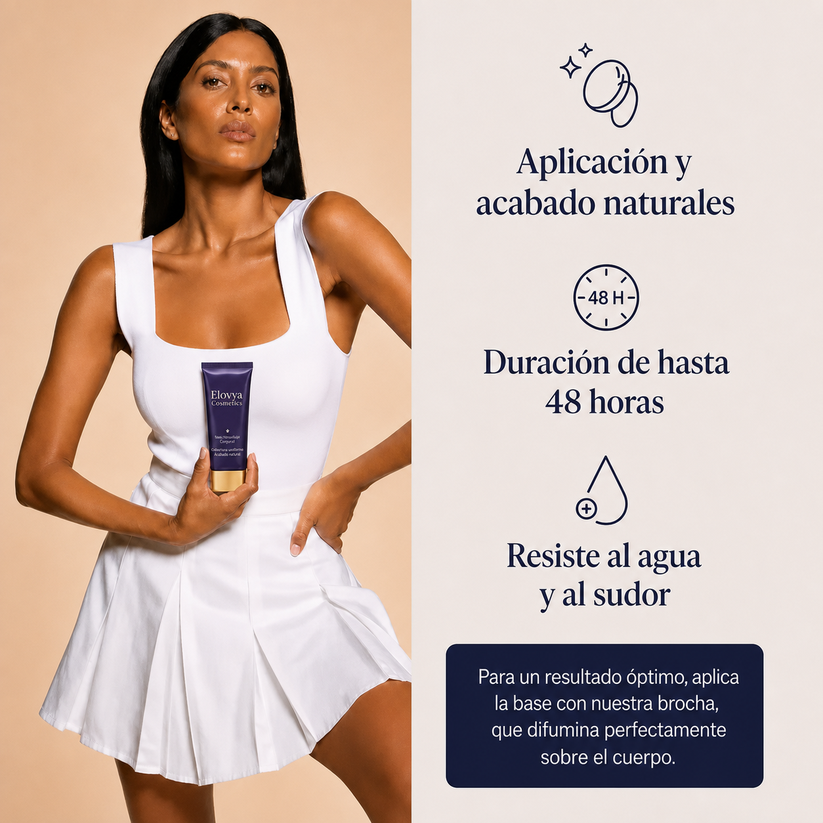 Corrector del tono corporal con efecto bronceado + brocha DE REGALO