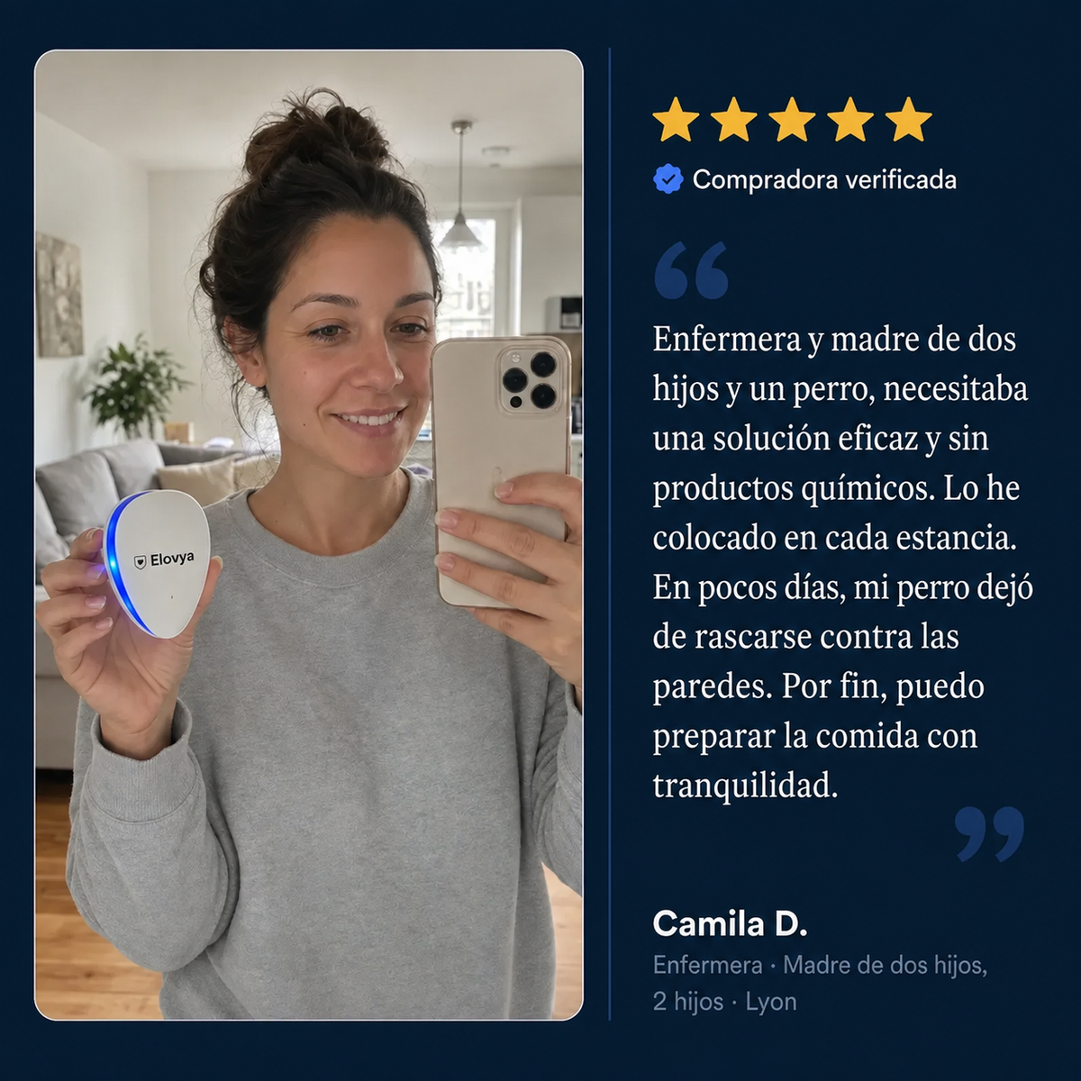 Elovya™ Repelente ultrasónico: ahuyenta más de 14 tipos de plagas para siempre