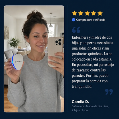 Elovya™ Repelente ultrasónico: ahuyenta más de 14 tipos de plagas para siempre