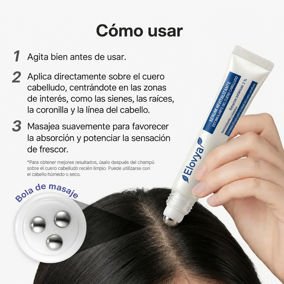 Sérum para el cuidado del cuero cabelludo