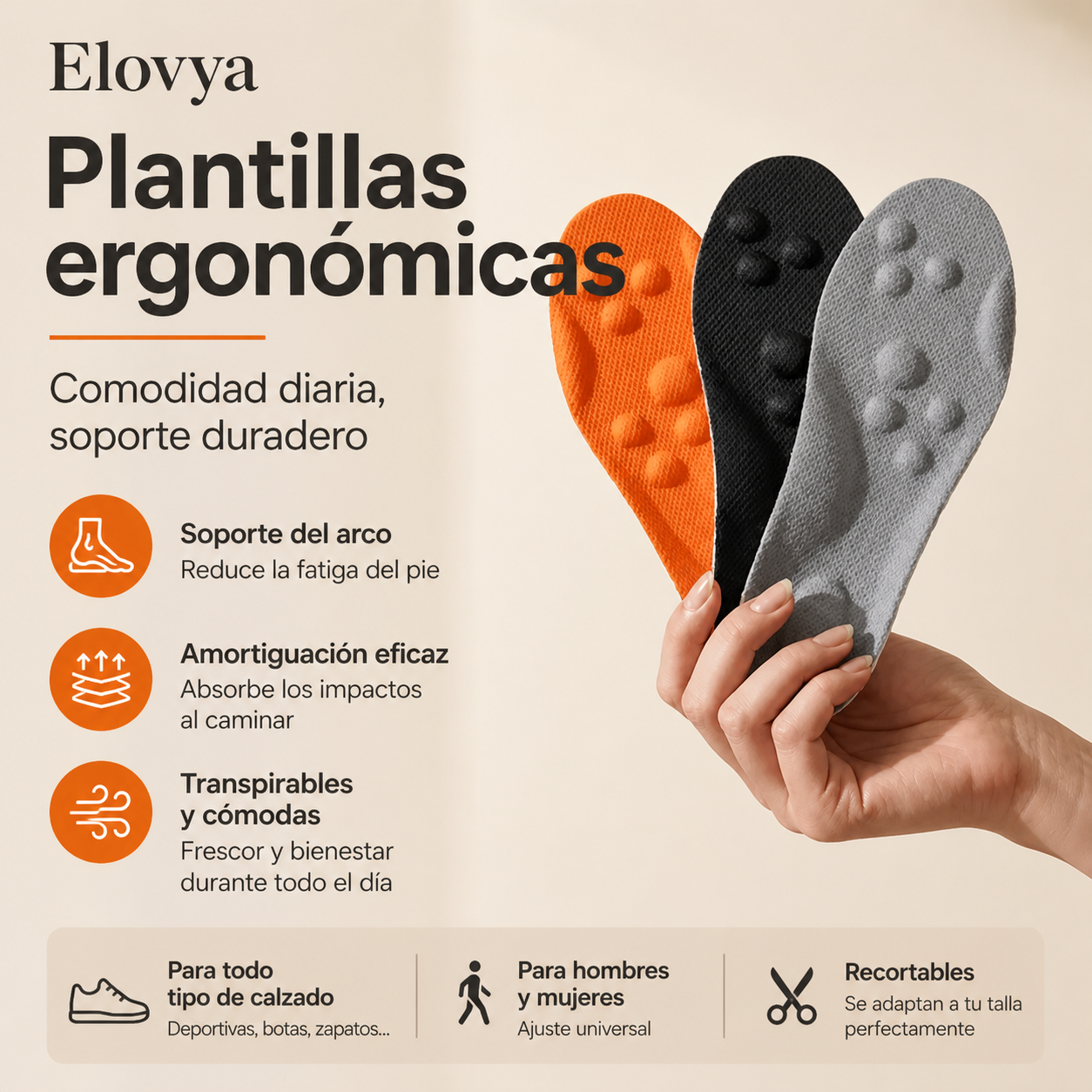 Plantillas OrthoConfort – Alivio ortopédico
