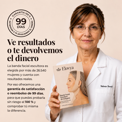 Elovya – Dispositivo de compresión con liberación de colágeno de 300 daltons